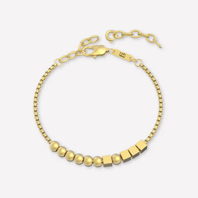 Hero Morse Code - Gold - stainless steel brushed gold bracelet - G-MOR03