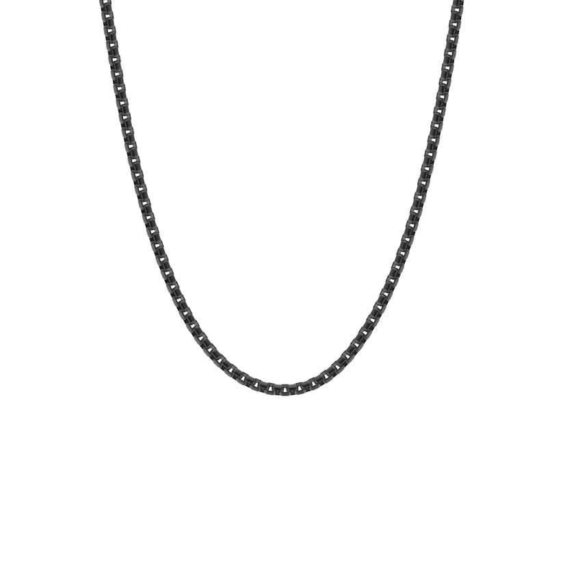 Boxed - Black - Adjustable Chain Necklace (50-60cm) - NBOX02