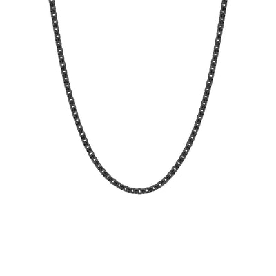 Boxed - Black - Adjustable Chain Necklace (50-60cm) - NBOX02