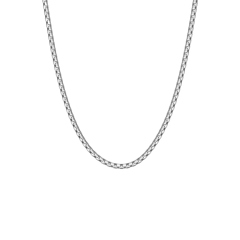 Boxed - Silver - Adjustable Chain Necklace (50-60cm) - NBOX01