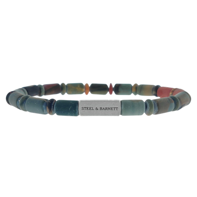 Colourful Cal - Matte Pine -Stone Stretch Bead Bracelet- SBCC/003