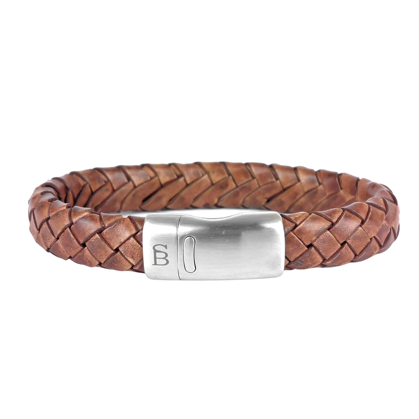 Cornall - Caramel -10mm sturdy braided leather bracelet- LBC/003