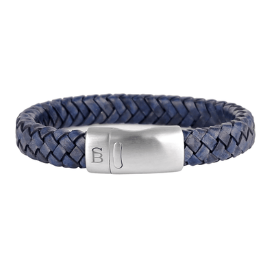 Cornall - Marine -10mm sturdy braided leather bracelet- LBC/010