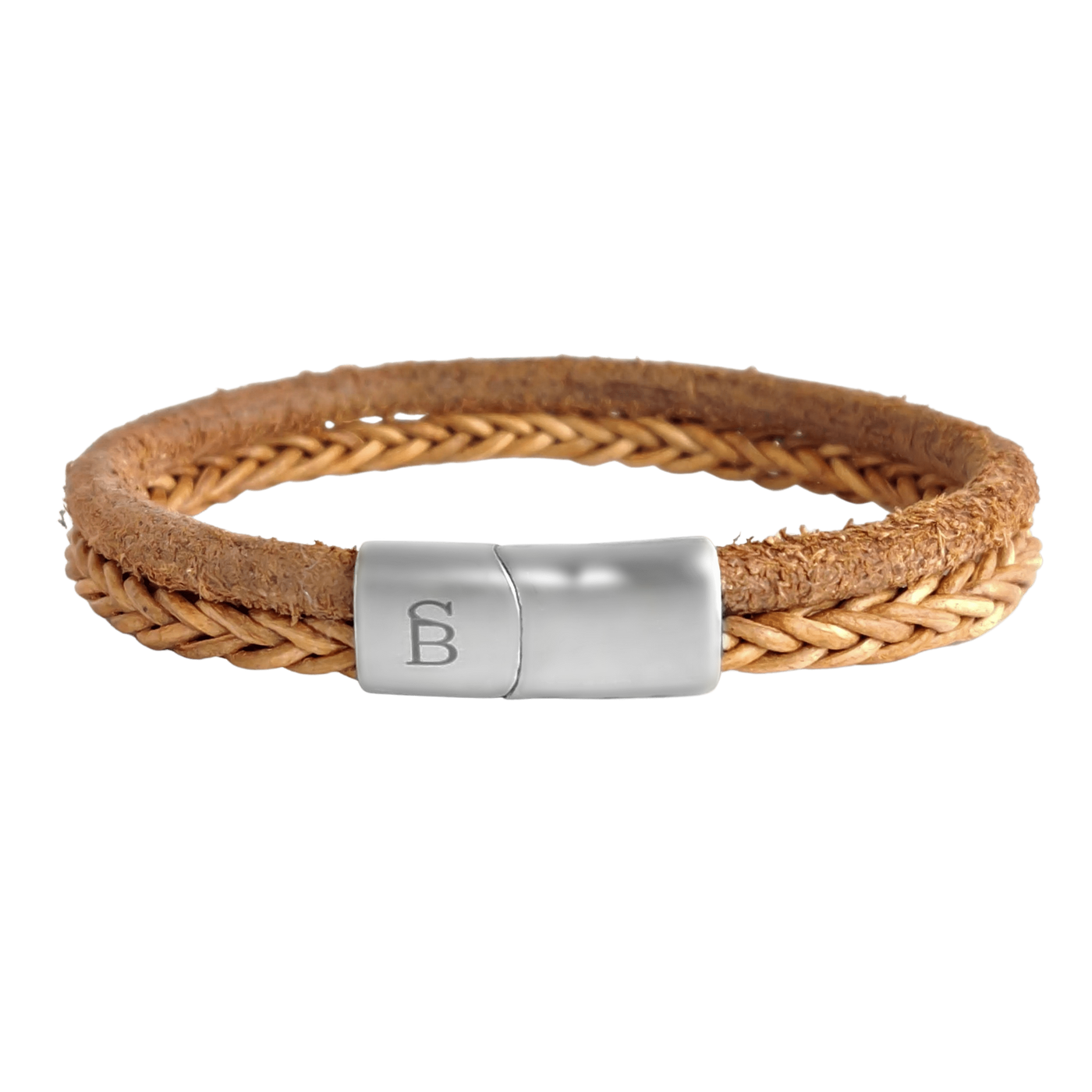 Denby - Camel -double stack braided leather bracelet- LBD/007