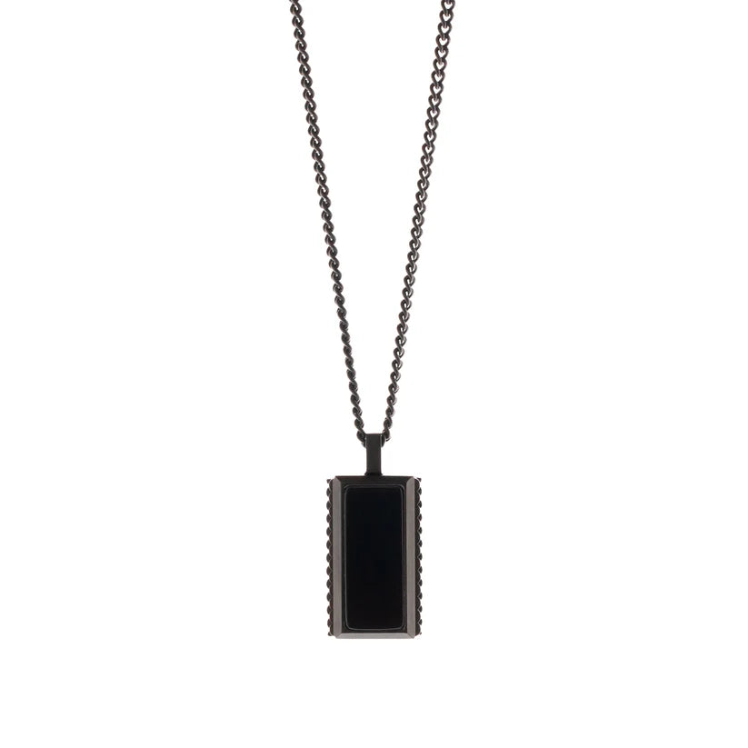 Hatton - Black/Black Onyx - Adjustable Gemstone Necklace (60-70cm) - HAT02