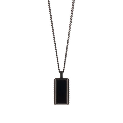 Hatton - Black/Black Onyx - Adjustable Gemstone Necklace (60-70cm) - HAT02