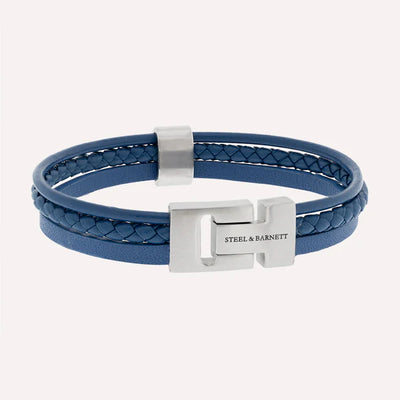 Casual Cole - Jeans Blue - triple stack leather bracelet - LBCC/002