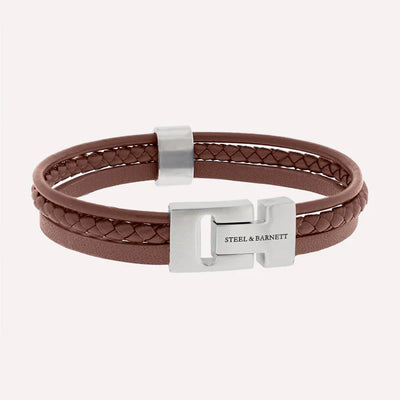 Casual Cole - Peanut - triple stack leather bracelet - LBCC/004