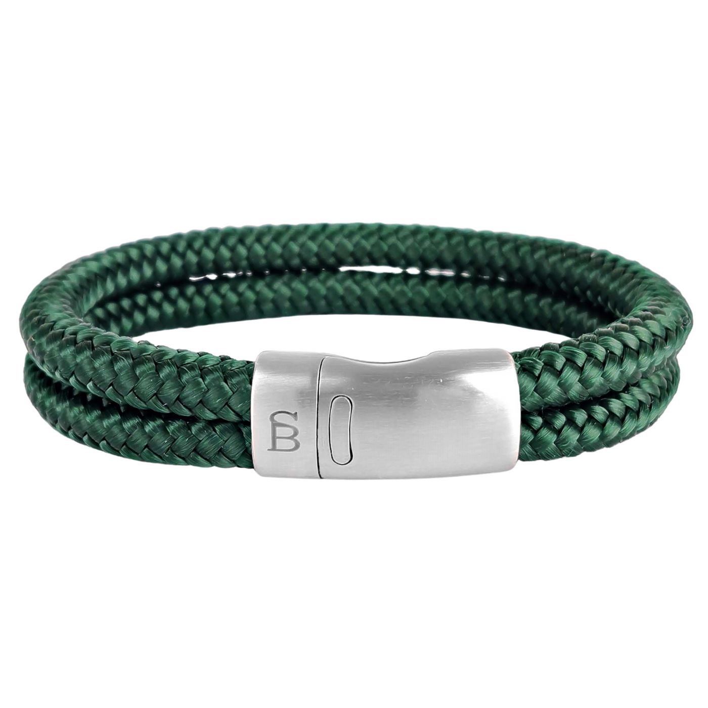 Lake – Dark Green– double braided cord ropes - 12mm sporty bracelet - RBL/009