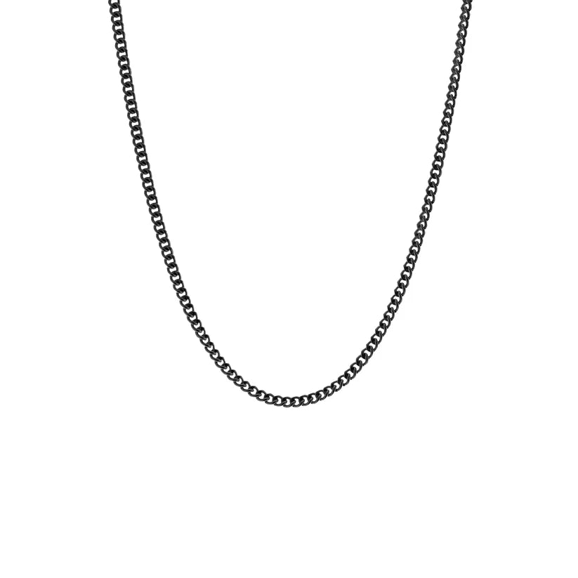 Minimal - Black - Adjustable Chain Necklace (50-60cm) - MIN02