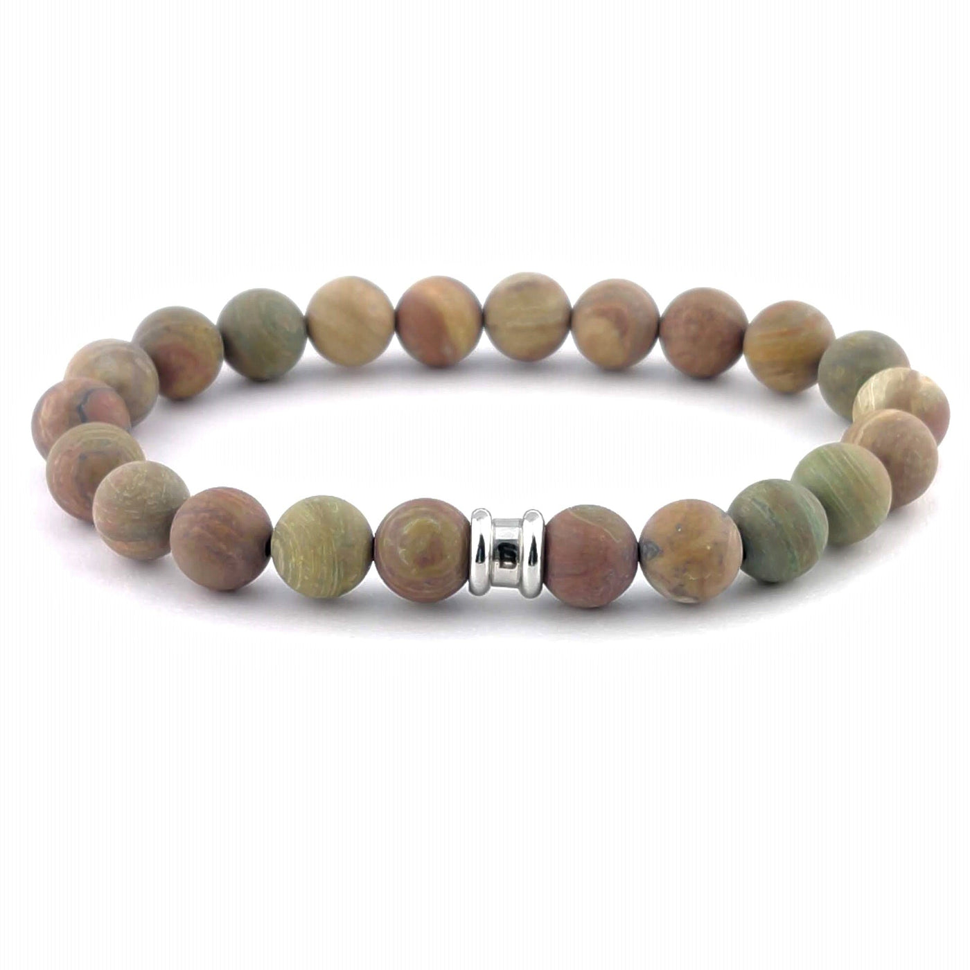 Stones Basic - Rainbow -8mm grounding matte stone bracelet- SBB/024