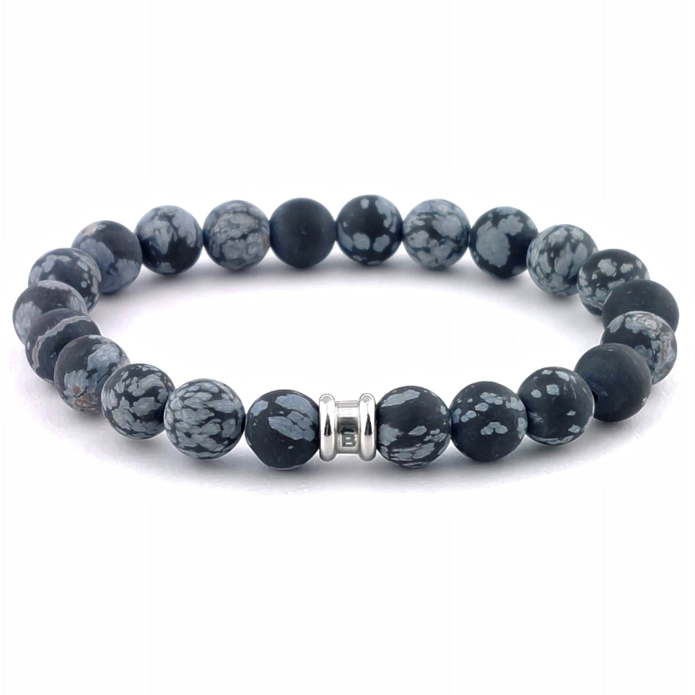 Stones Basic - Snowflake -8mm grounding matte stone bracelet- SBB/003