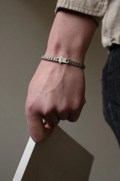 Svelte Stephen - Matte Silver- 5mm cuban link stainless steel bracelet- SSTBSS/002