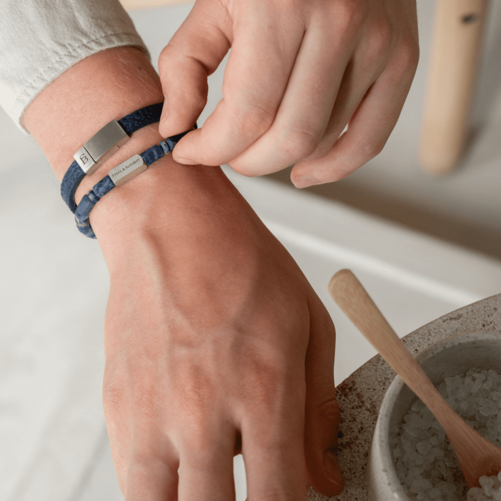 Colourful Cal - Matte Sodalite -Stone Stretch Bead Bracelet- SBCC/004